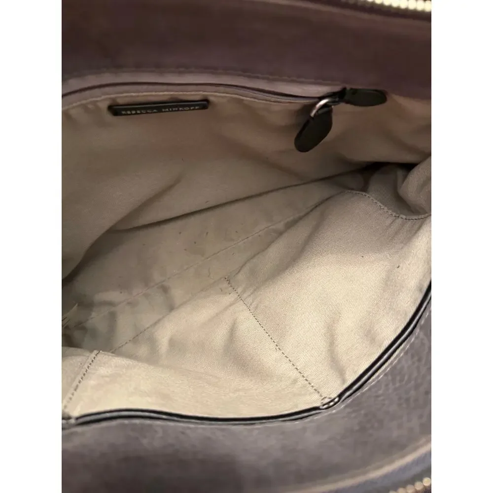 Rebecca Minkoff Darren Top Zip Convertible Crossbody/Shoulder Grey/Taupe Suede